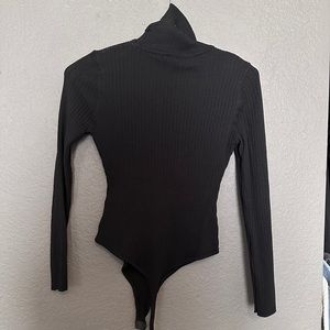 Fashion Nova Black Turtle Neck Bodysuit.